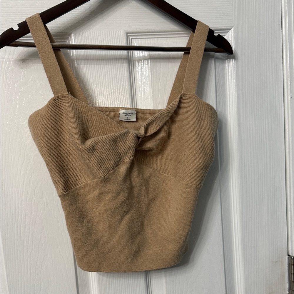 Beige Knit Women's Top